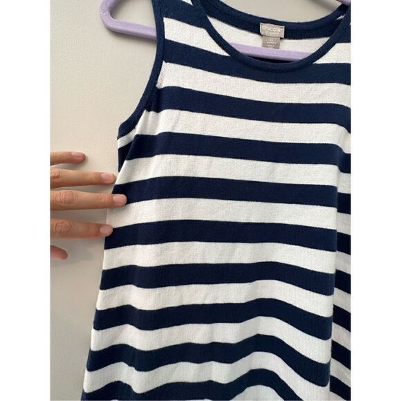 Zenergy by Chico’s Stripe Blocked Tunic Tank Tonga Navy Size 0 (Small) - Picture 6 of 10